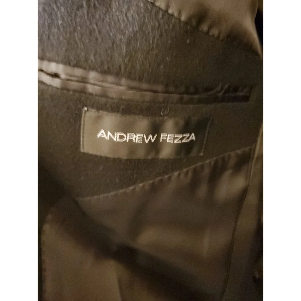 Andrew Fezza Blazer Men's‎ Black 100% Cashmere 3 Button Sz. 42L